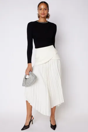 Michael Pleated Layered Skirt