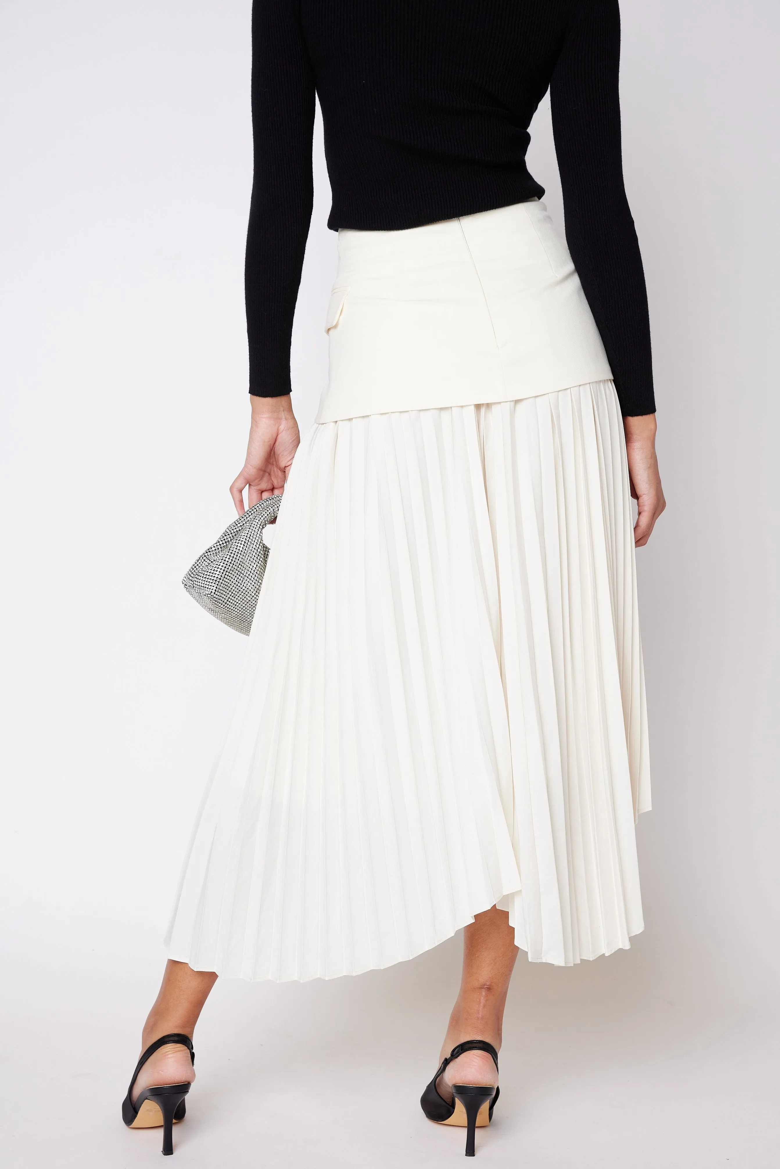 Michael Pleated Layered Skirt