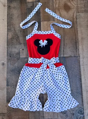 Minnie Mouse Girl Romper Outfit