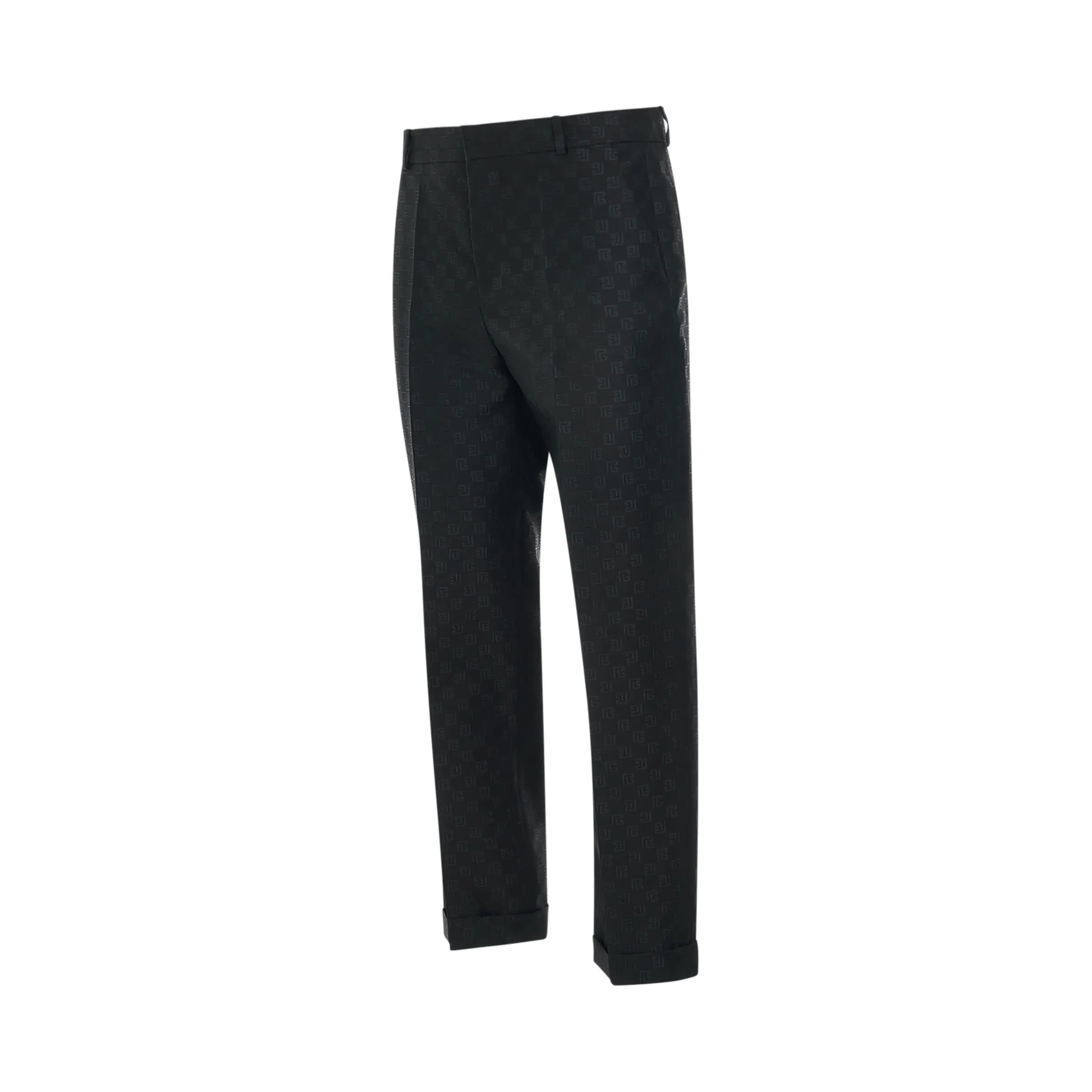 Monogram Jacquard Pants in Black