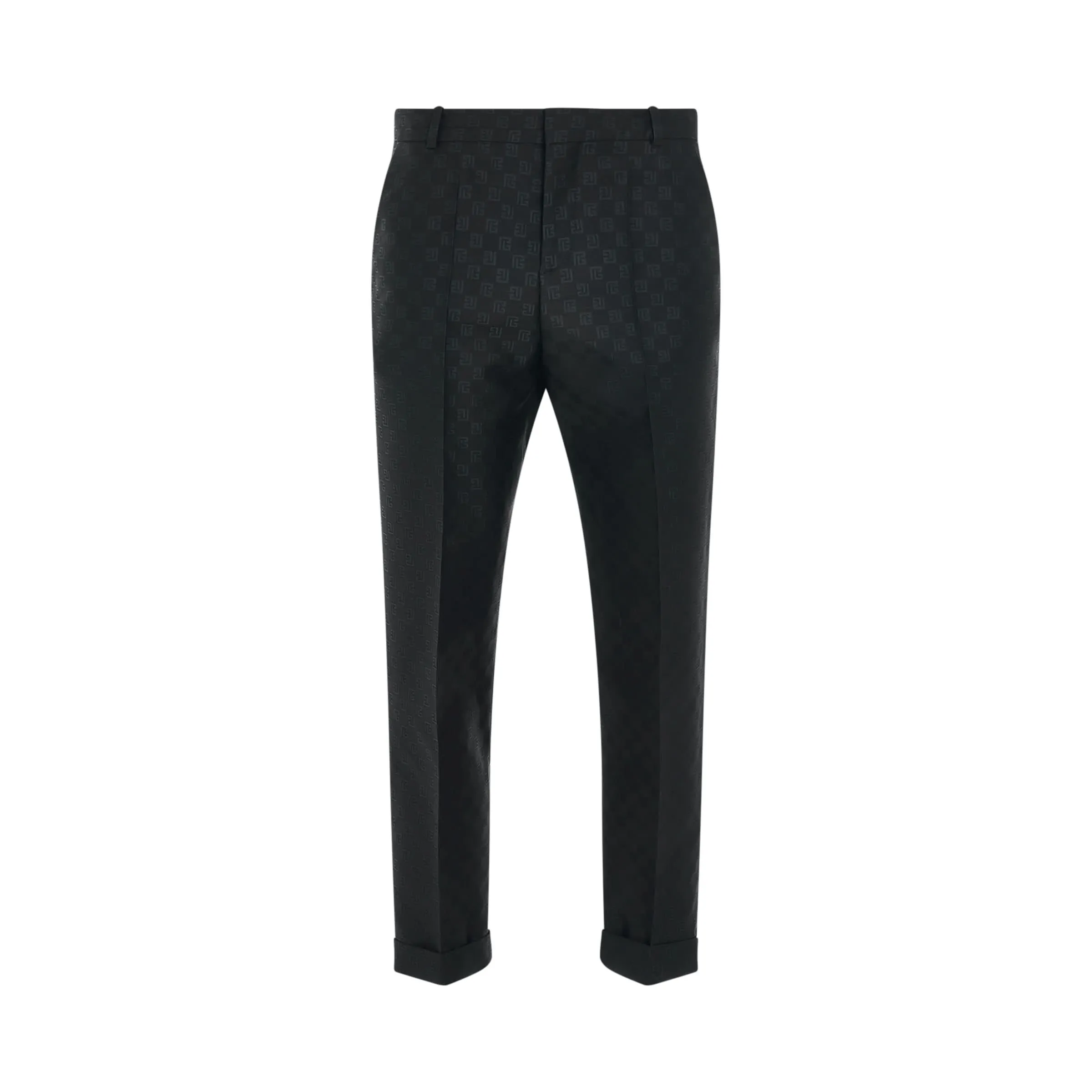 Monogram Jacquard Pants in Black