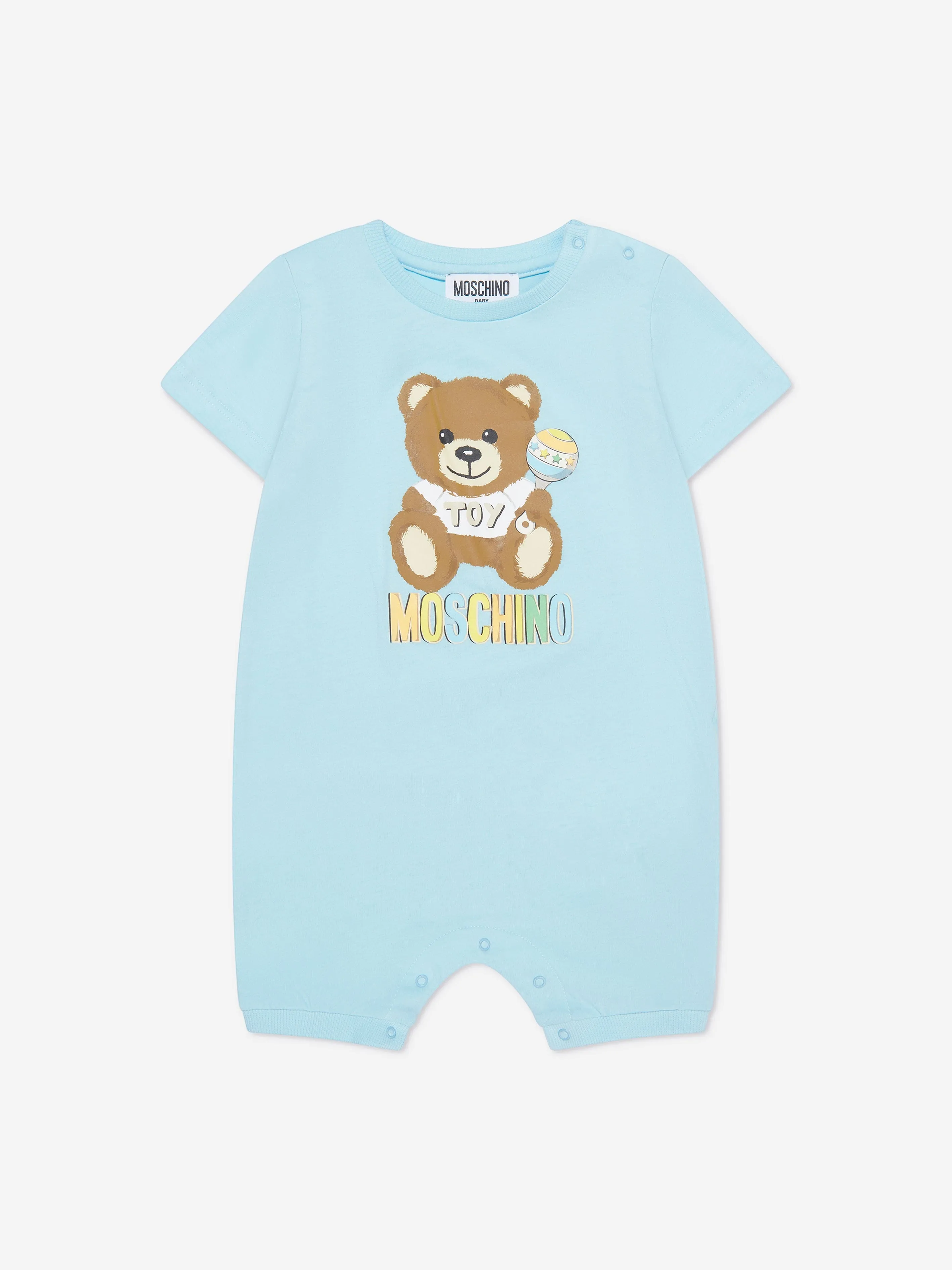 Moschino Baby Boys Romper Gift Set (2 Piece) in Blue