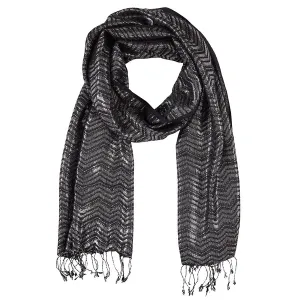 Neck Scarf Black Silver Shimmer