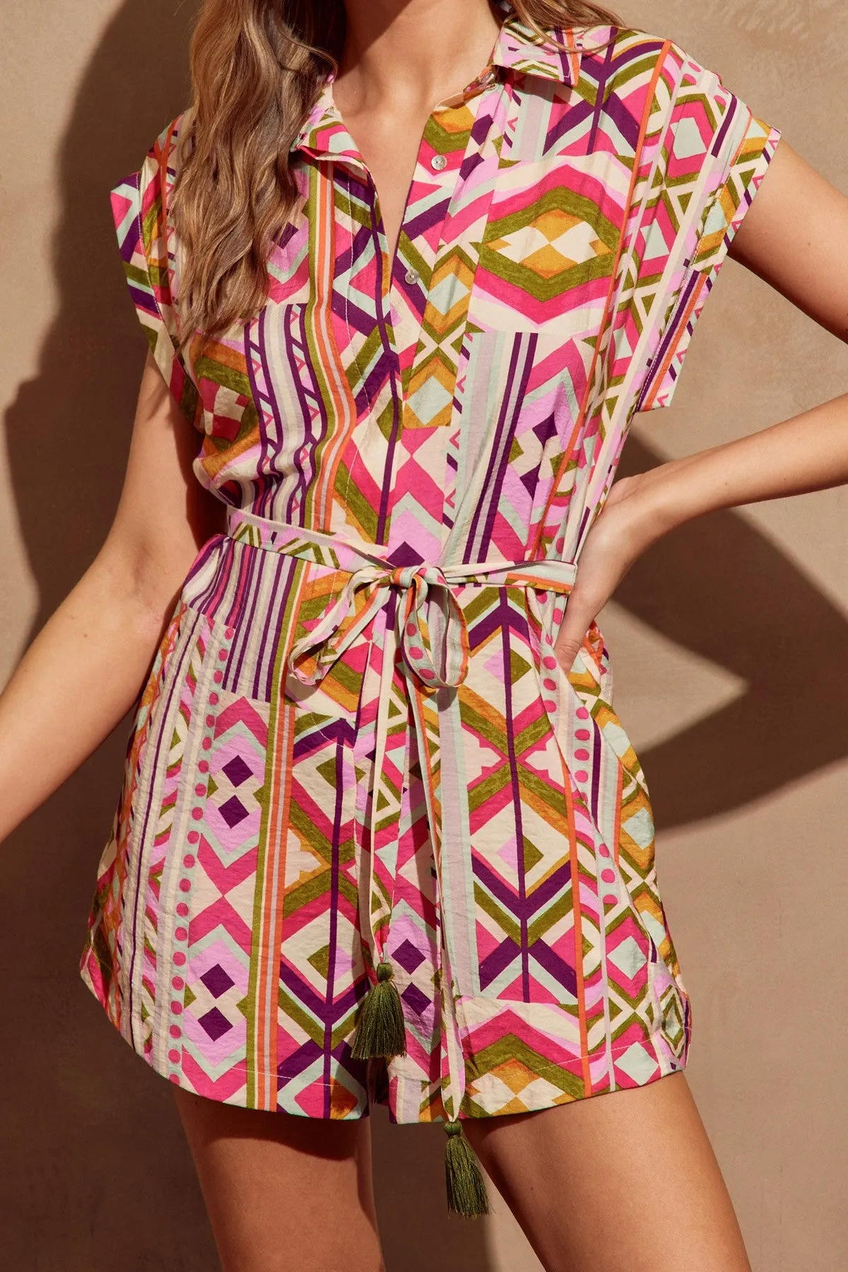 Neely Belted Romper