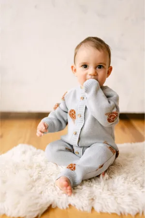 Organic Snail Romper | Pearl Blue