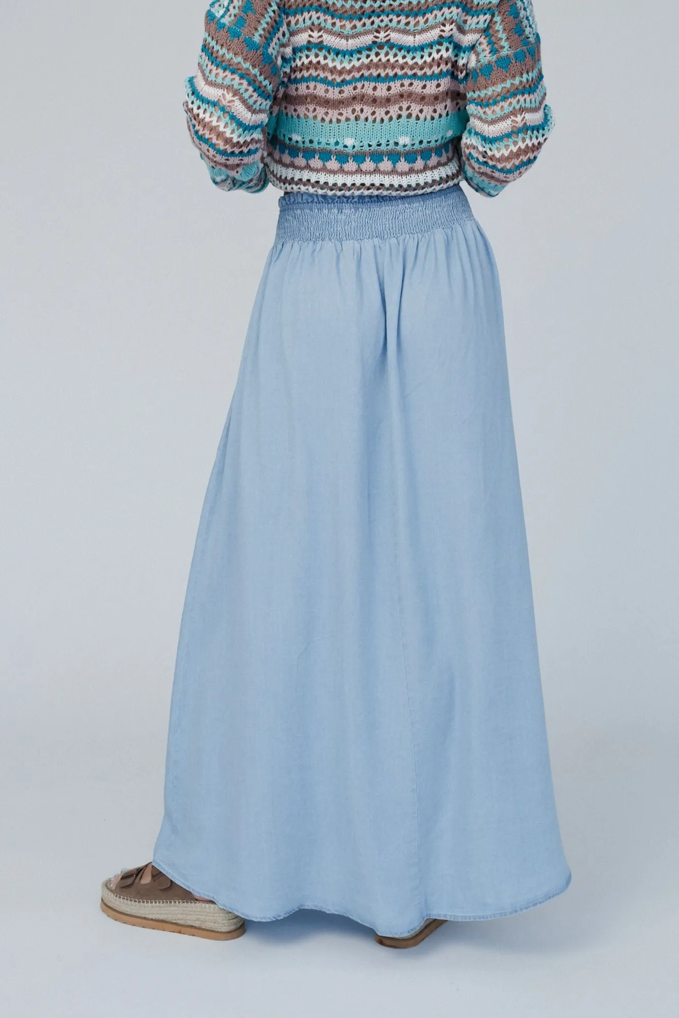 Pacific Coast Denim Maxi Skirt - Blue