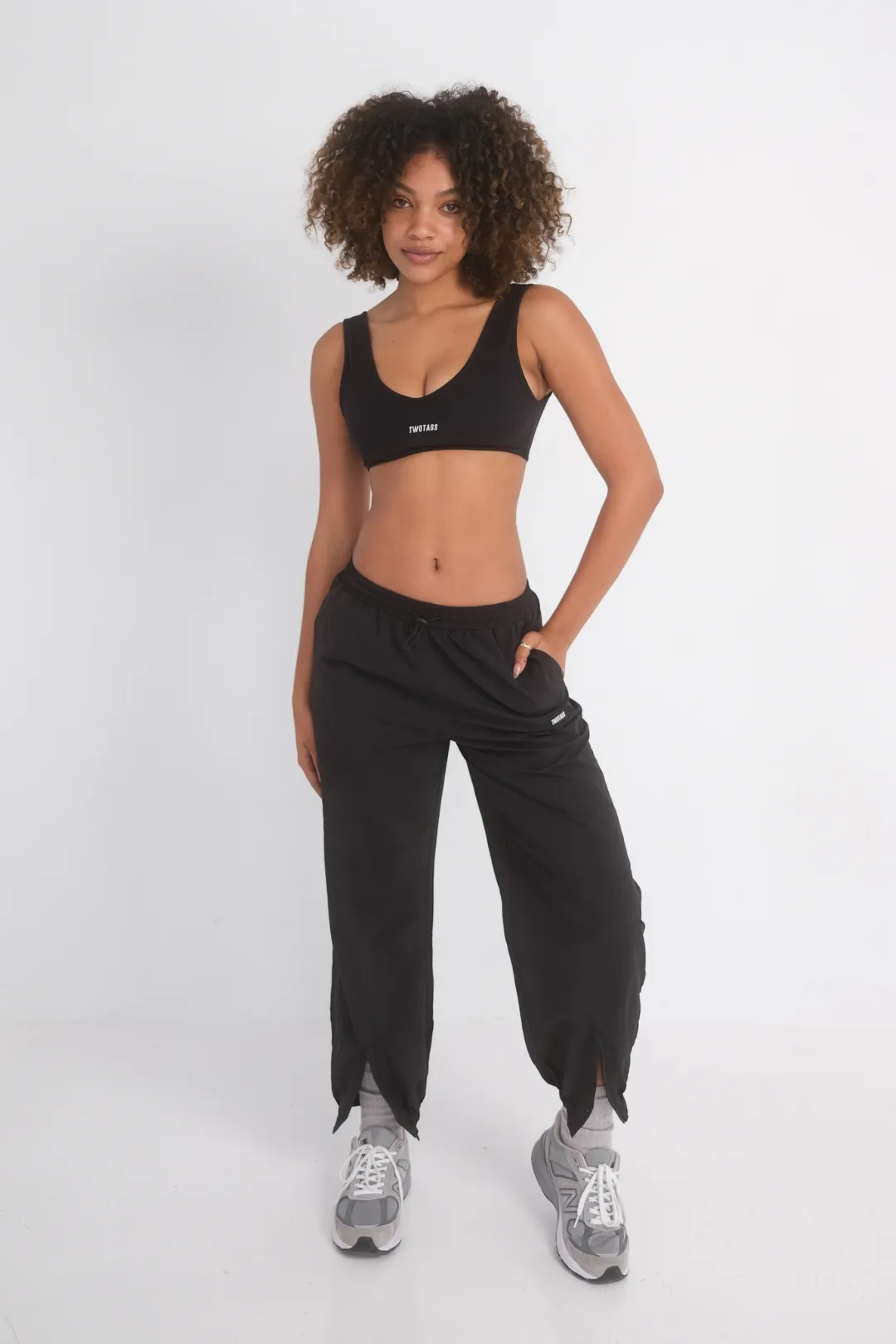 Parachute Nylon Pants - Black