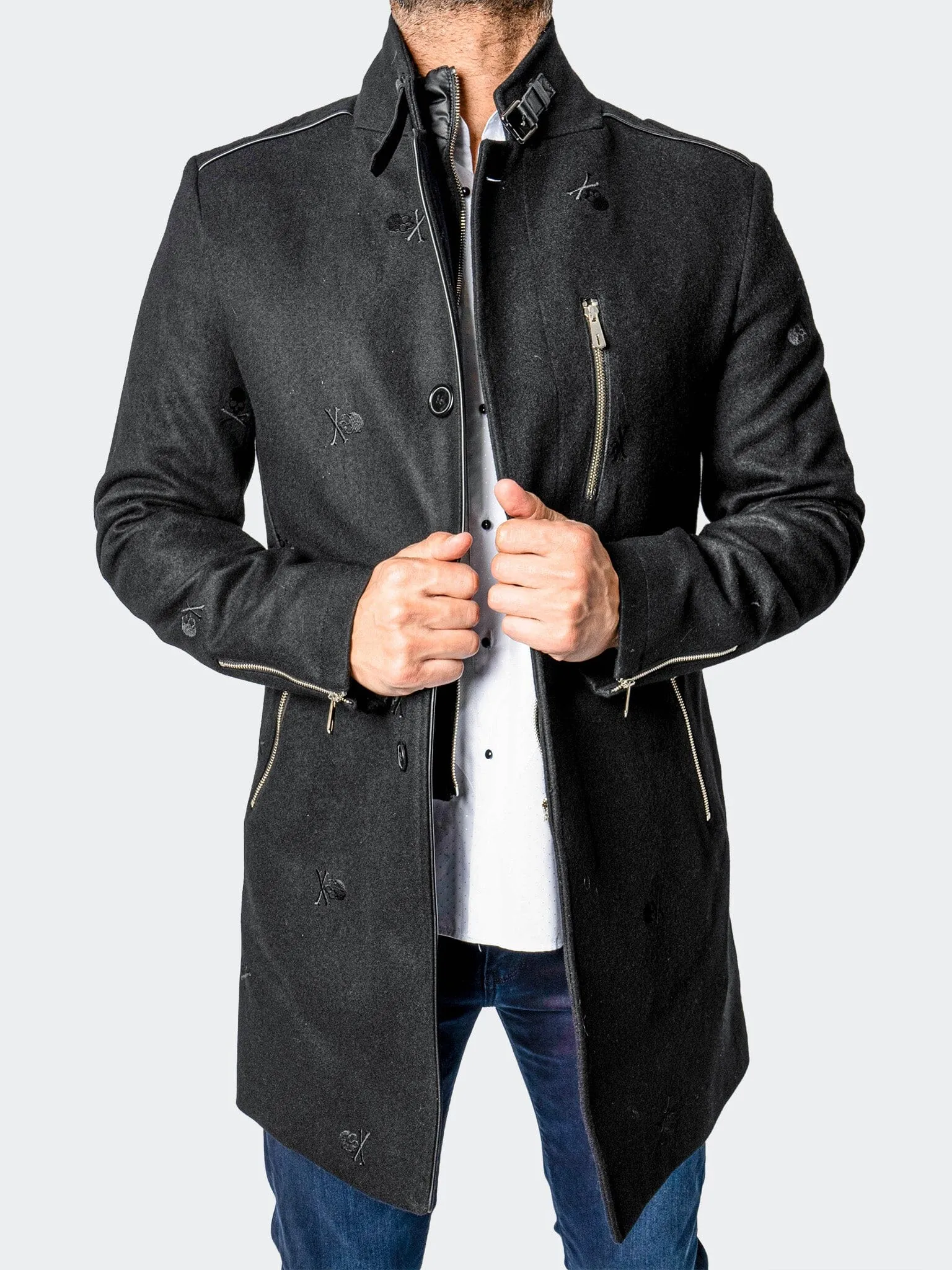 Peacoat CaptainSkull Black