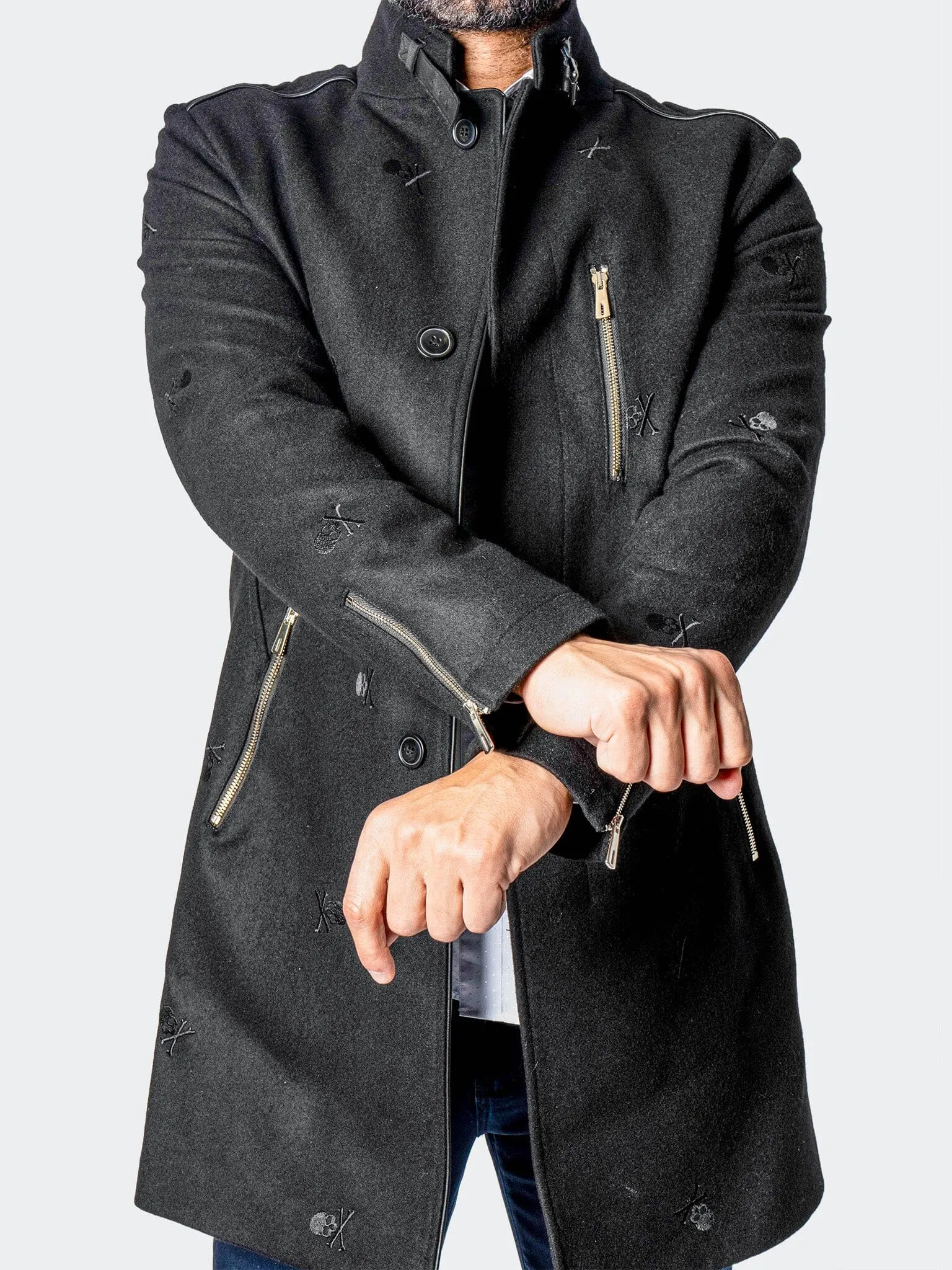 Peacoat CaptainSkull Black