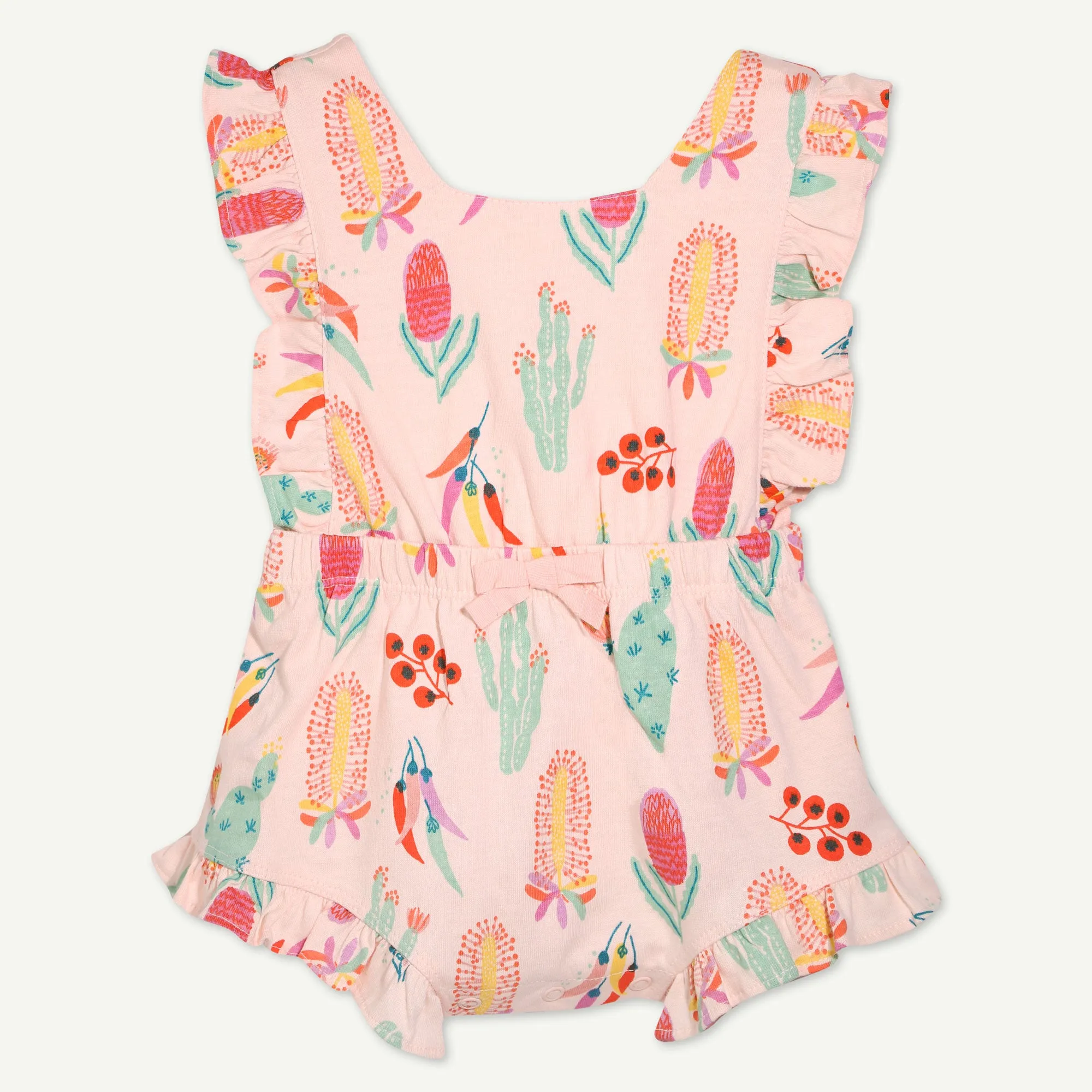 Pink Cactus Print Romper