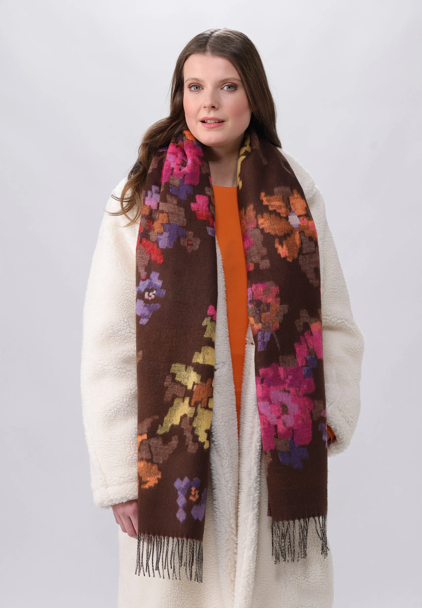 Pixel Flowers Cashmink Scarf