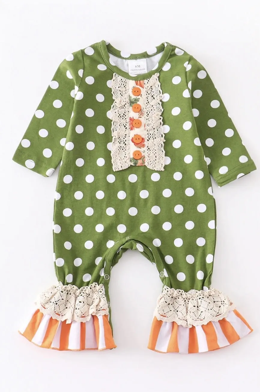 POLKADOT RUFFLE BABY ROMPER