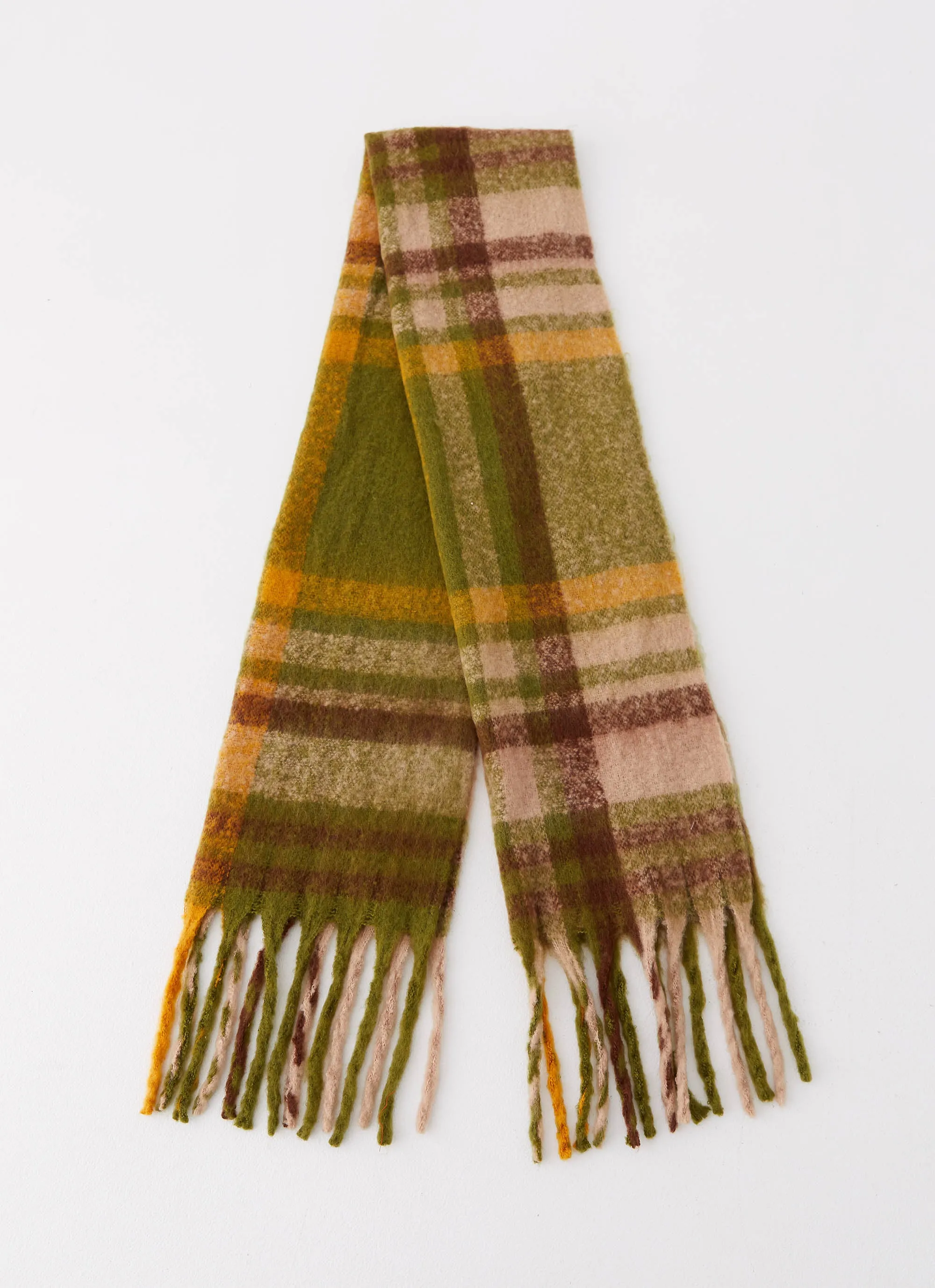 Rainier Plaid Scarf - Green