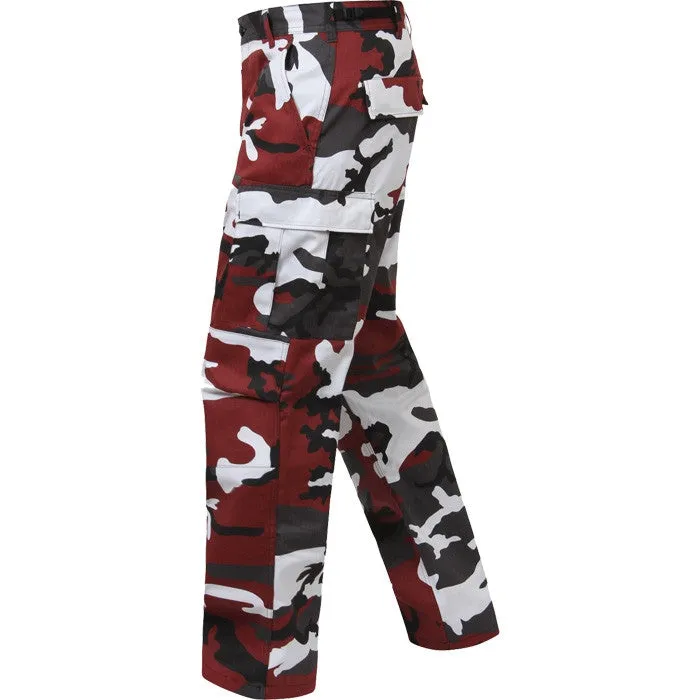 Red Camouflage - Military BDU Pants - Polyester Cotton