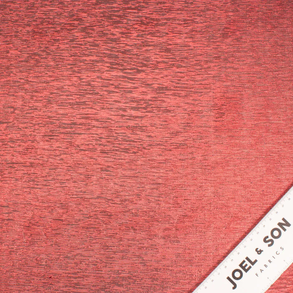 Red Metallic Lightweight Silk Lamé