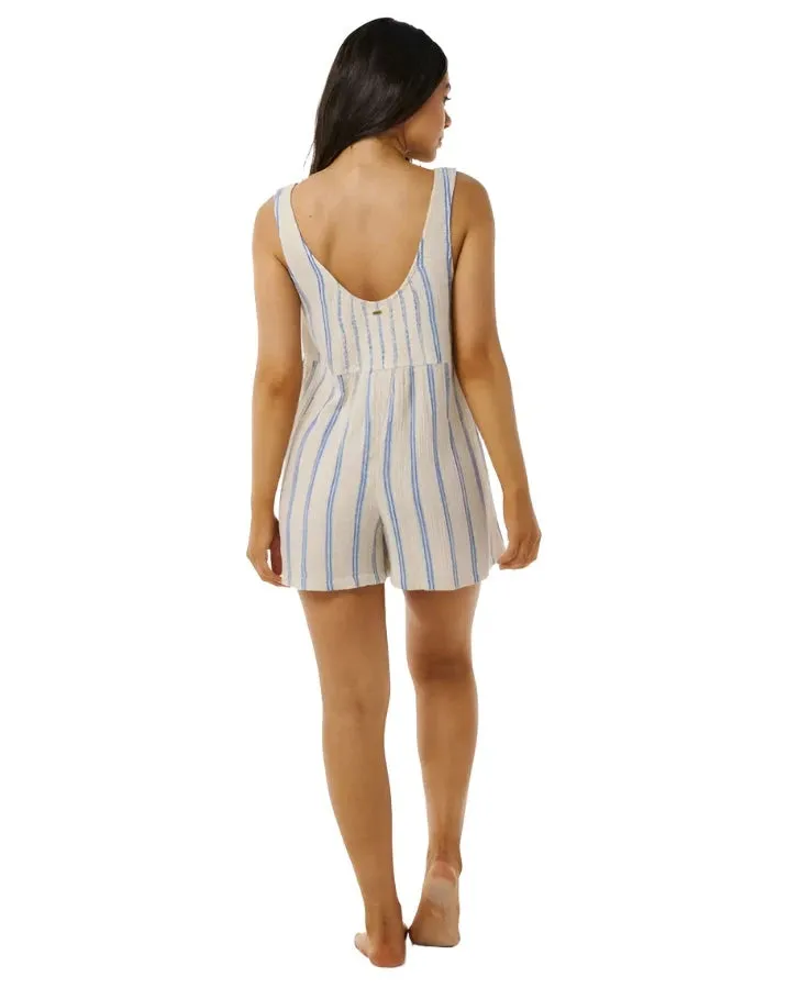 RIP CURL Women's Premium Surf Stripe Romper Blue