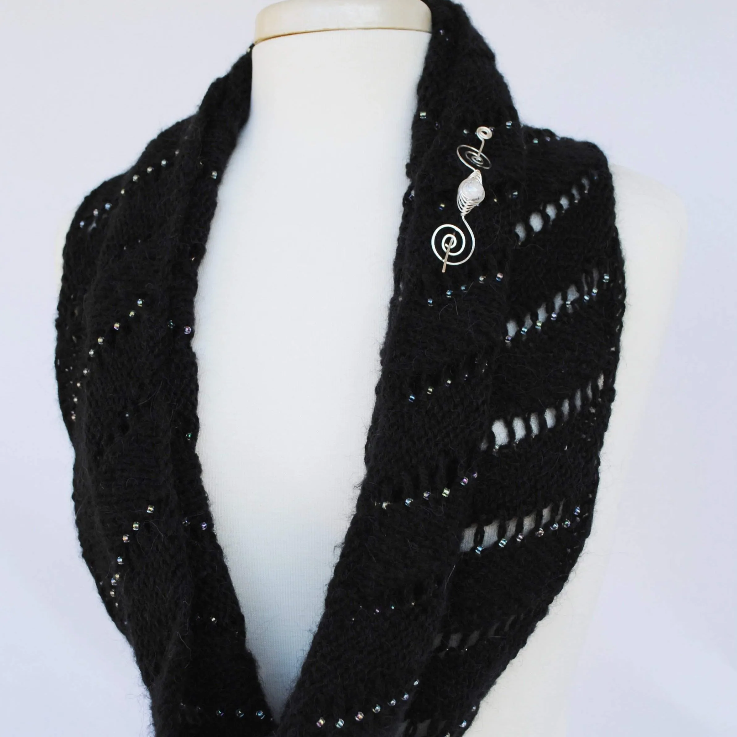 Rip Tied Knit Infinity Scarf PDF Pattern Download