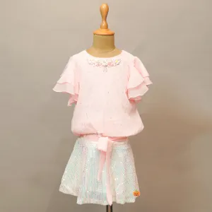 Sequin Skirt And Top For Kids