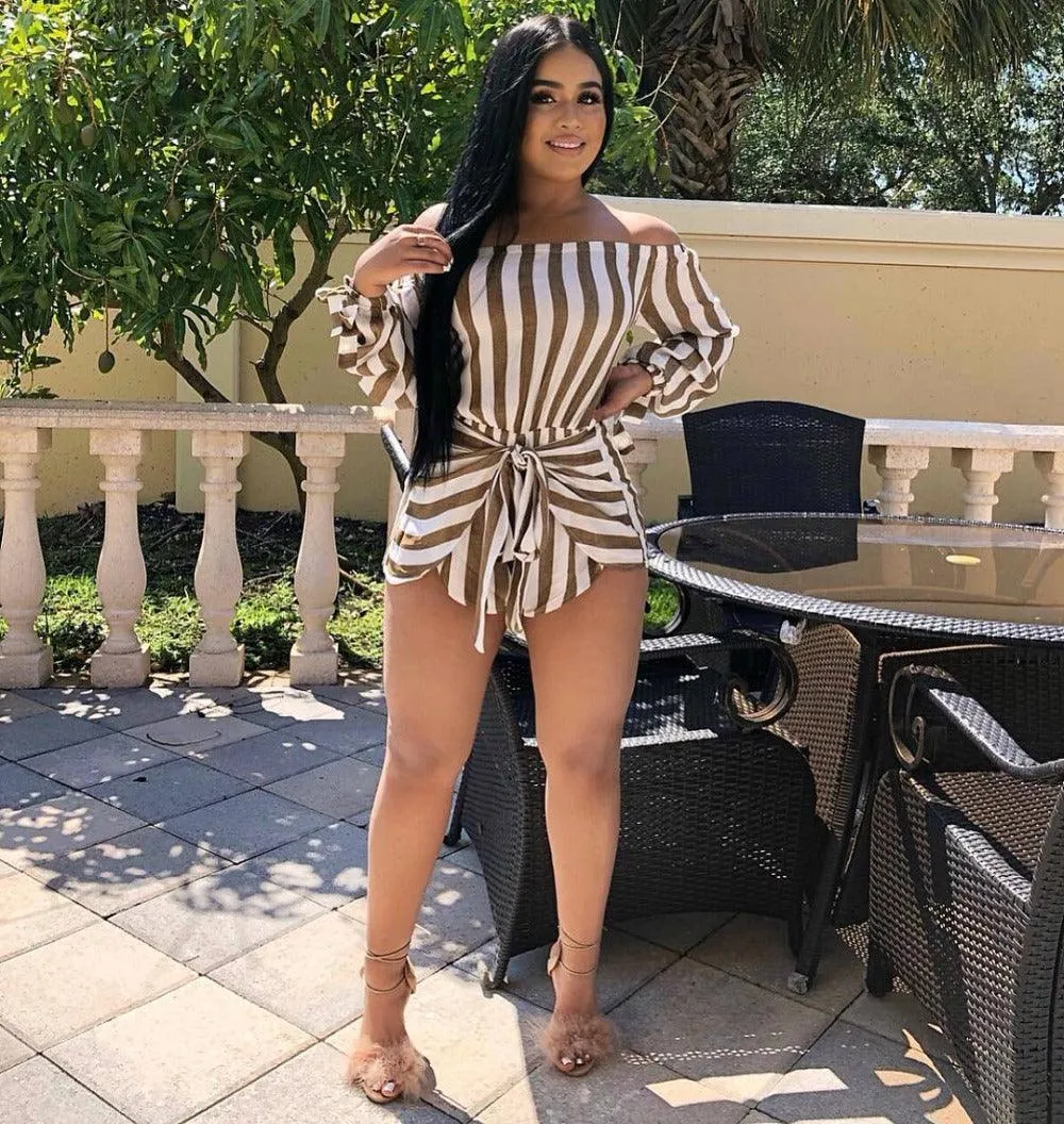 SERENA’S STRIPE IT RIGHT ROMPER