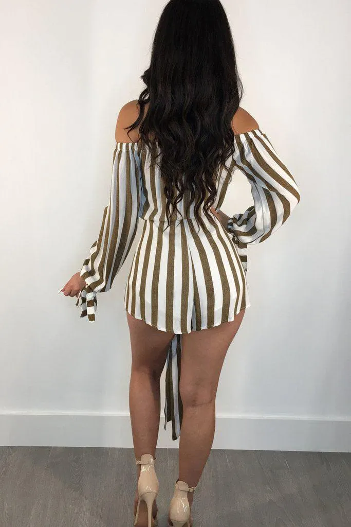 SERENA’S STRIPE IT RIGHT ROMPER