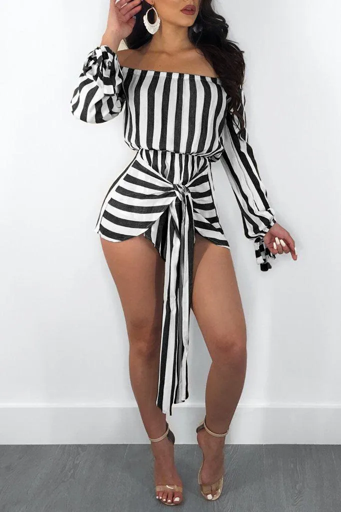 SERENA’S STRIPE IT RIGHT ROMPER