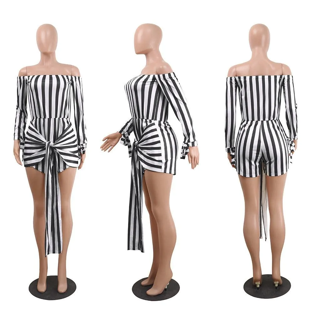 SERENA’S STRIPE IT RIGHT ROMPER