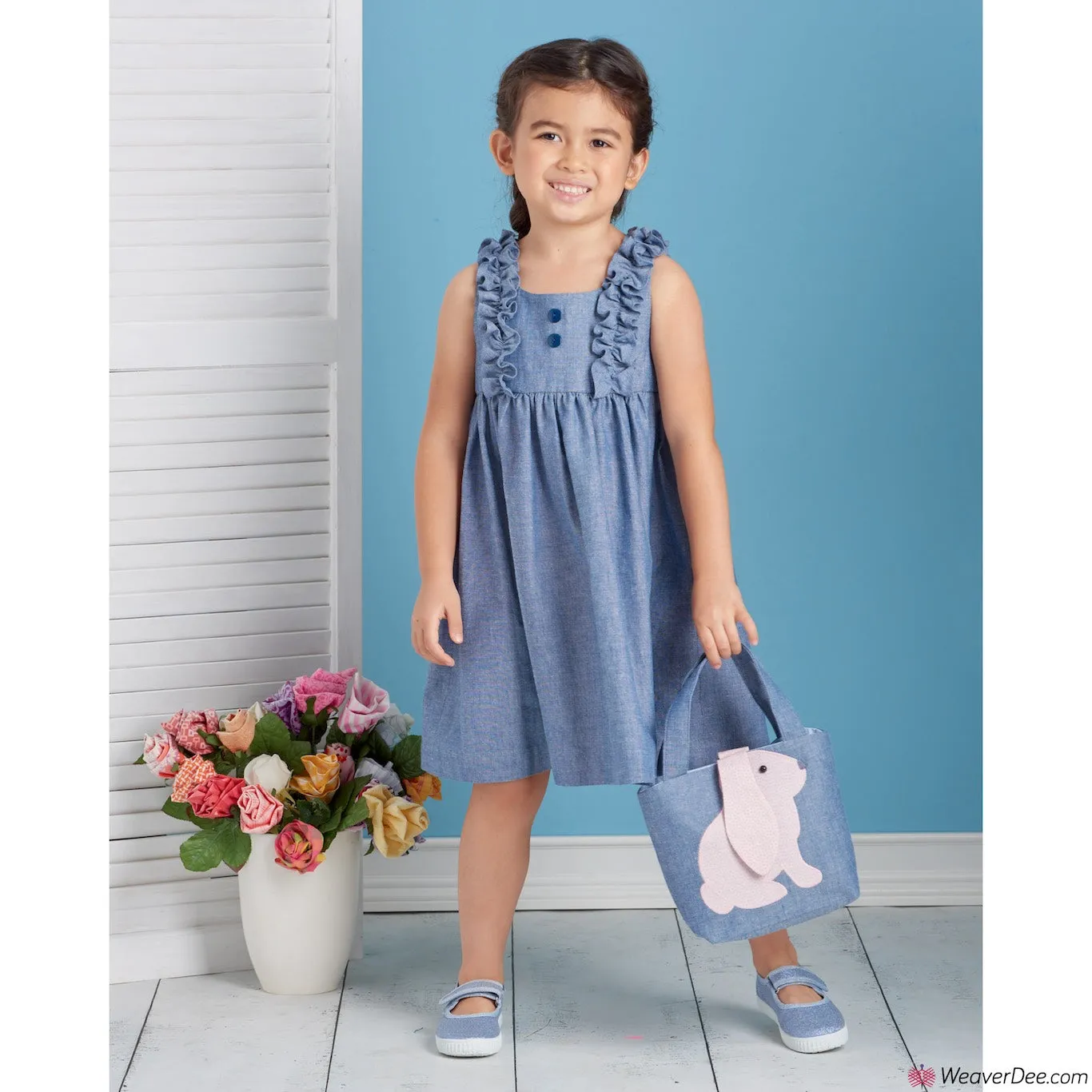 Simplicity Pattern S9559 Children's Dress, Top, Pants, Purses & Headband