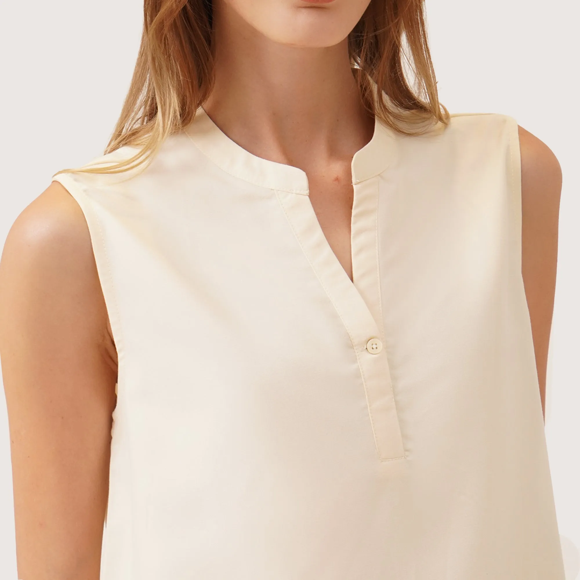 Sleeveless Henley Shirt