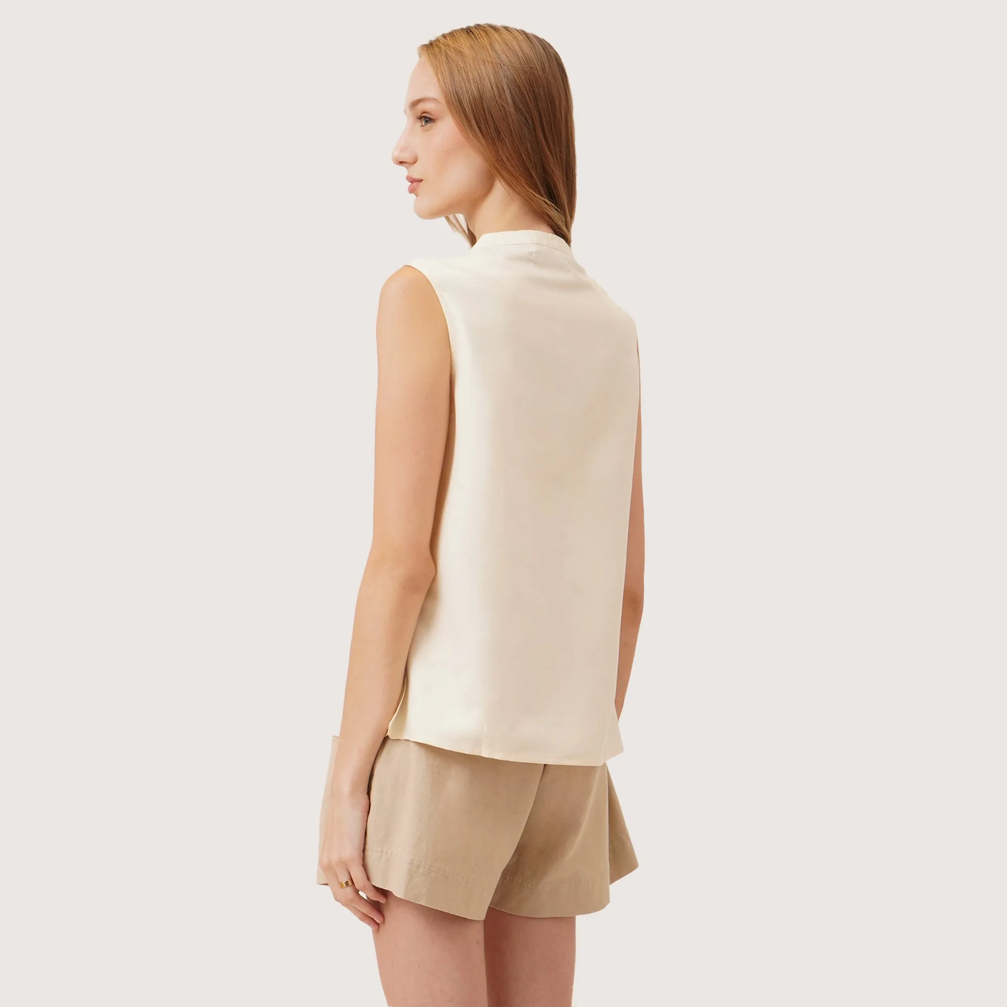 Sleeveless Henley Shirt