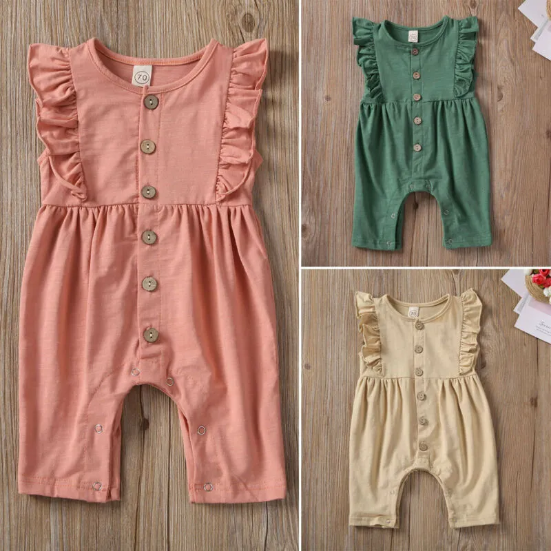 Sleeveless Ruffle Romper