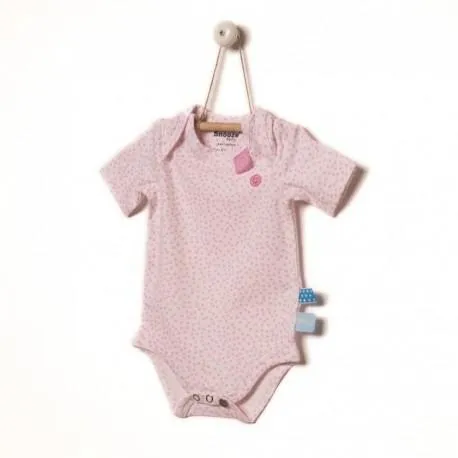 Snoozebaby Short sleeve Romper in Pink dot - 4 Sizes