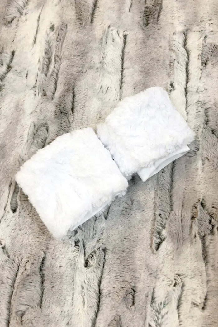 Snowdrift White Minky Wrist Cuffs