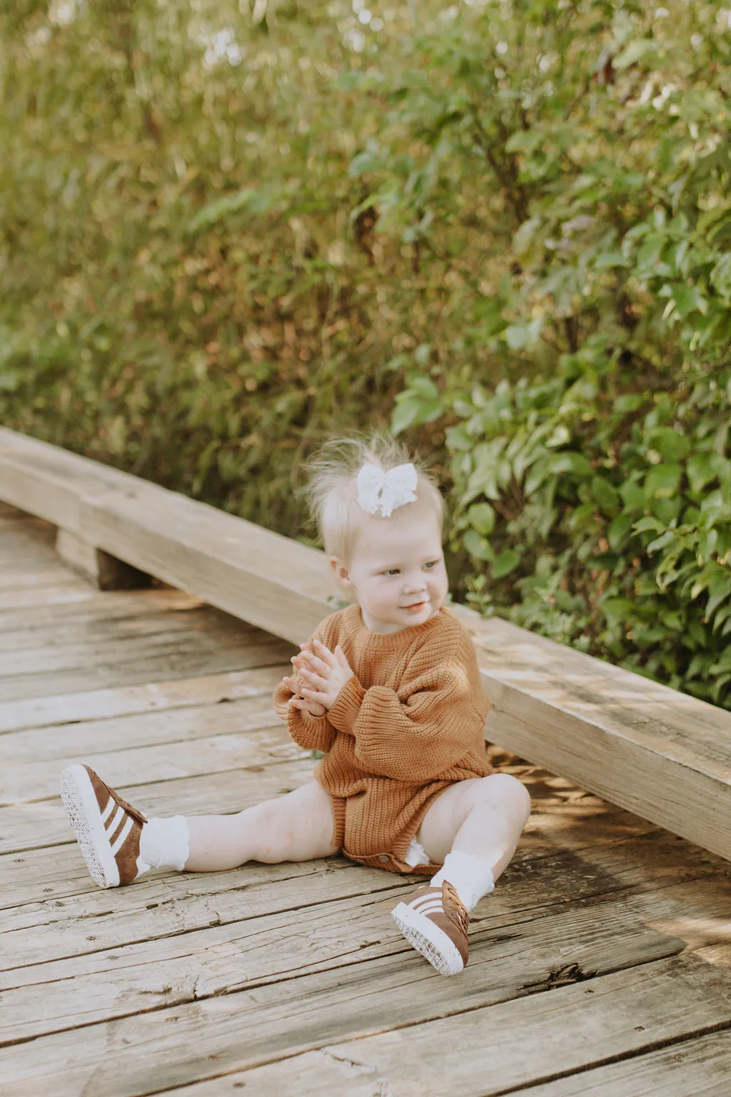 Sutton Knit Romper in Burnt Orange