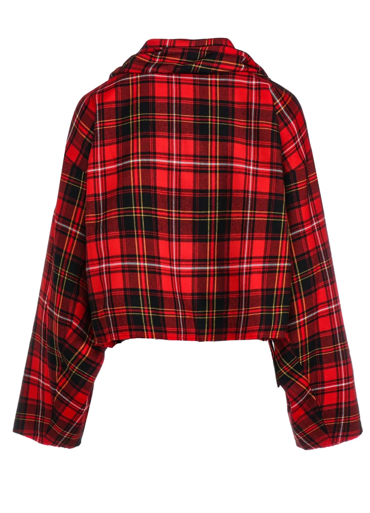 TARTAN CHECK SCARF BLOUSON