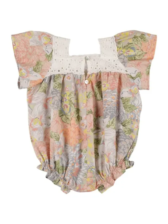 The New Society   Printed organic cotton romper 