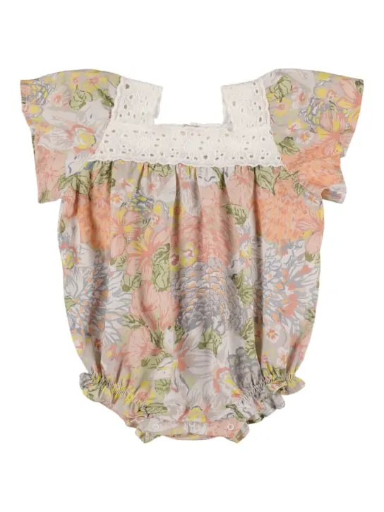 The New Society   Printed organic cotton romper 