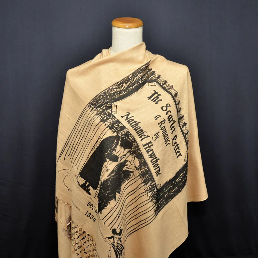 The Scarlet Letter by  Nathaniel Hawthorne Scarf Shawl Wrap, book scarf, Literary scarf, Classic Literature