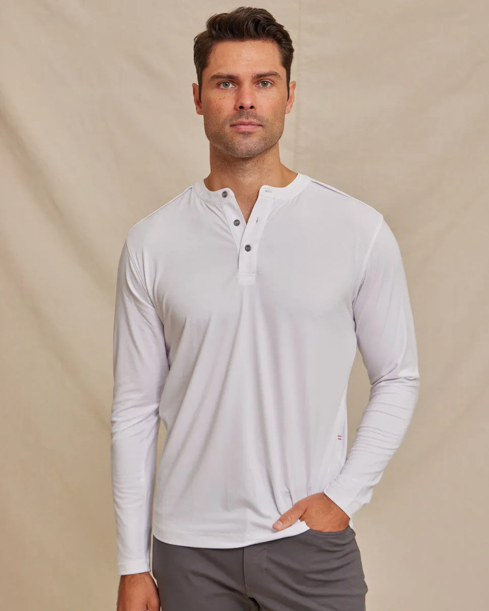 The Voyager - Performance LS Henley - White