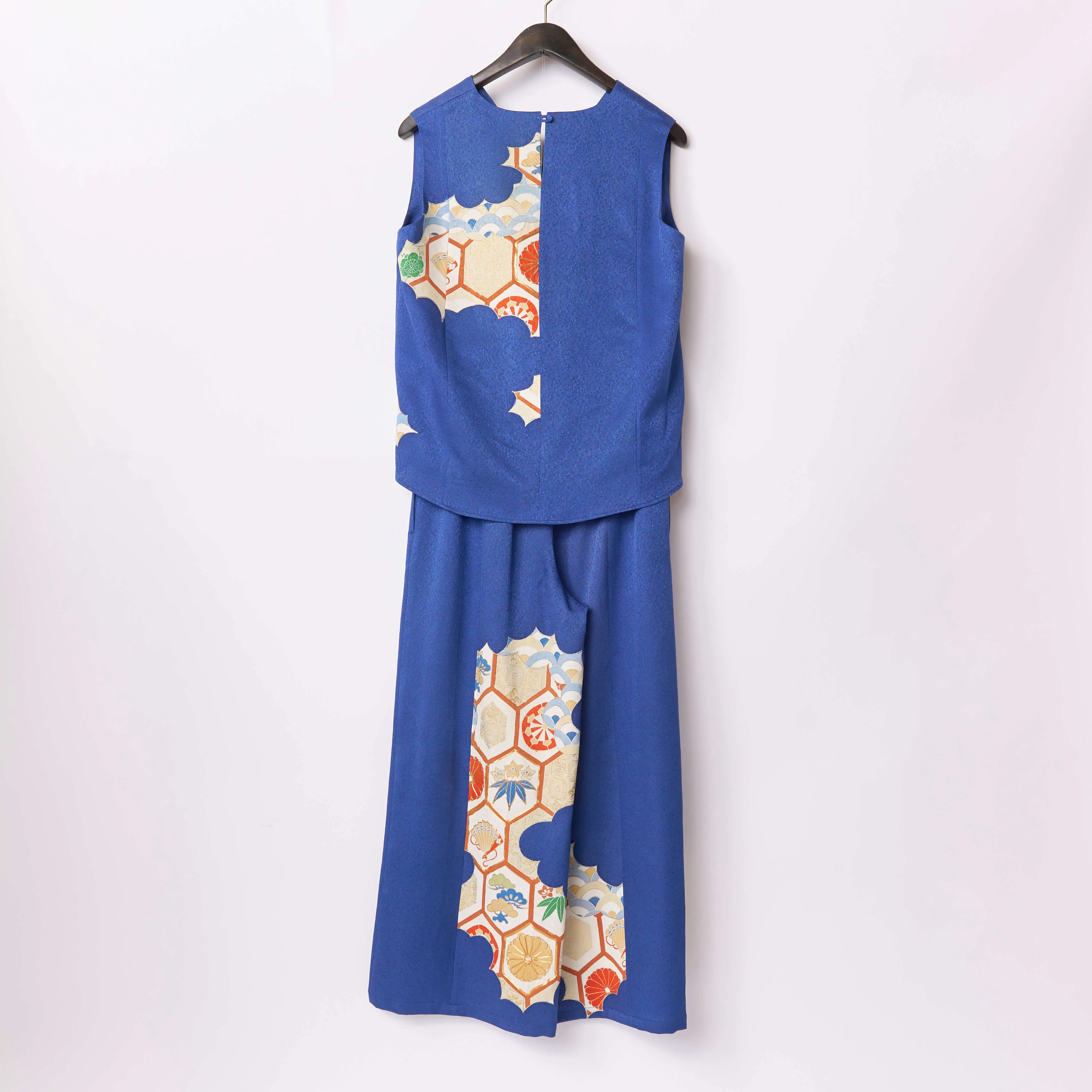 Tsumugi | Vintage Silk Kimono Two Piece | TP3 - Blue