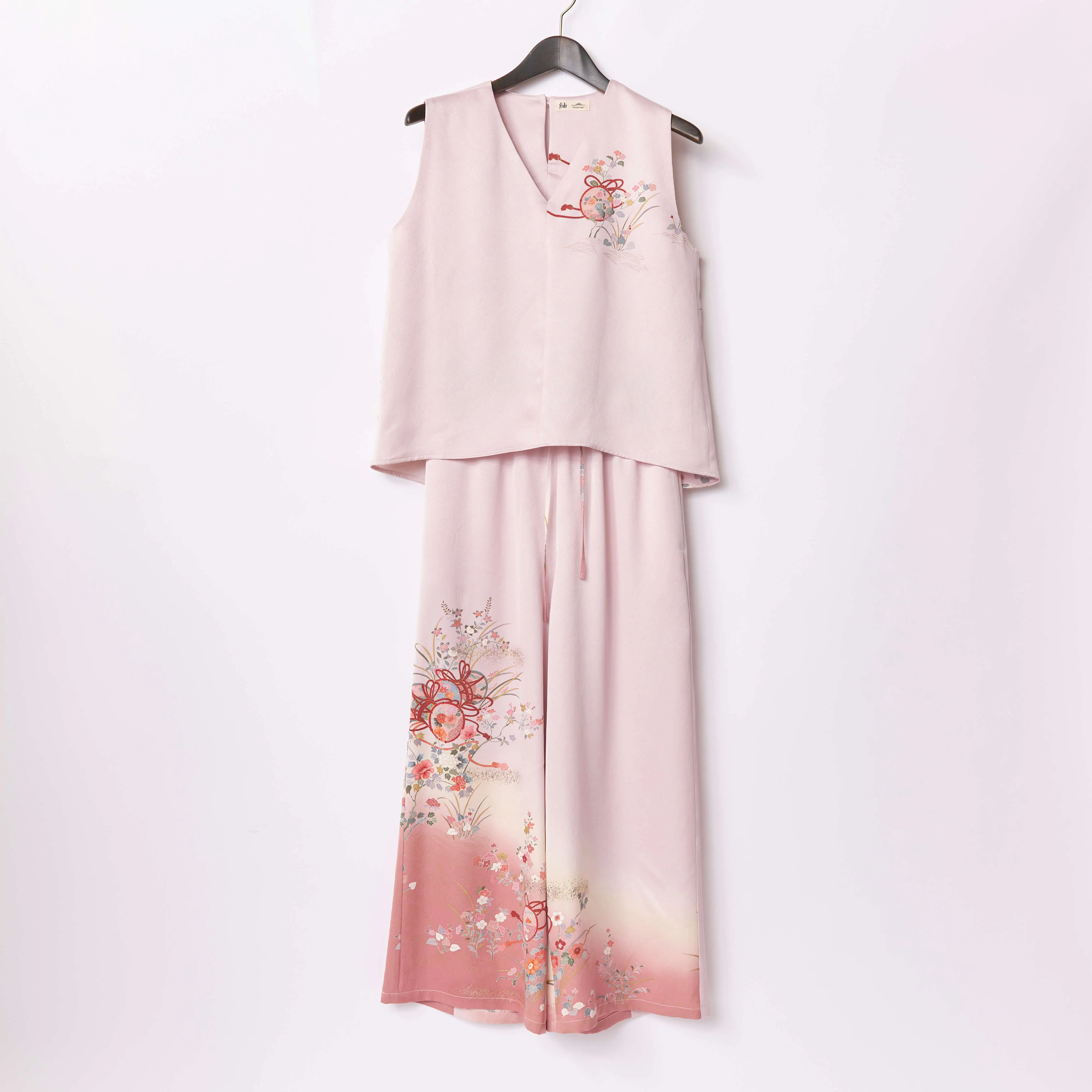 Tsumugi | Vintage Silk Kimono Two Piece | TP5 - Pink