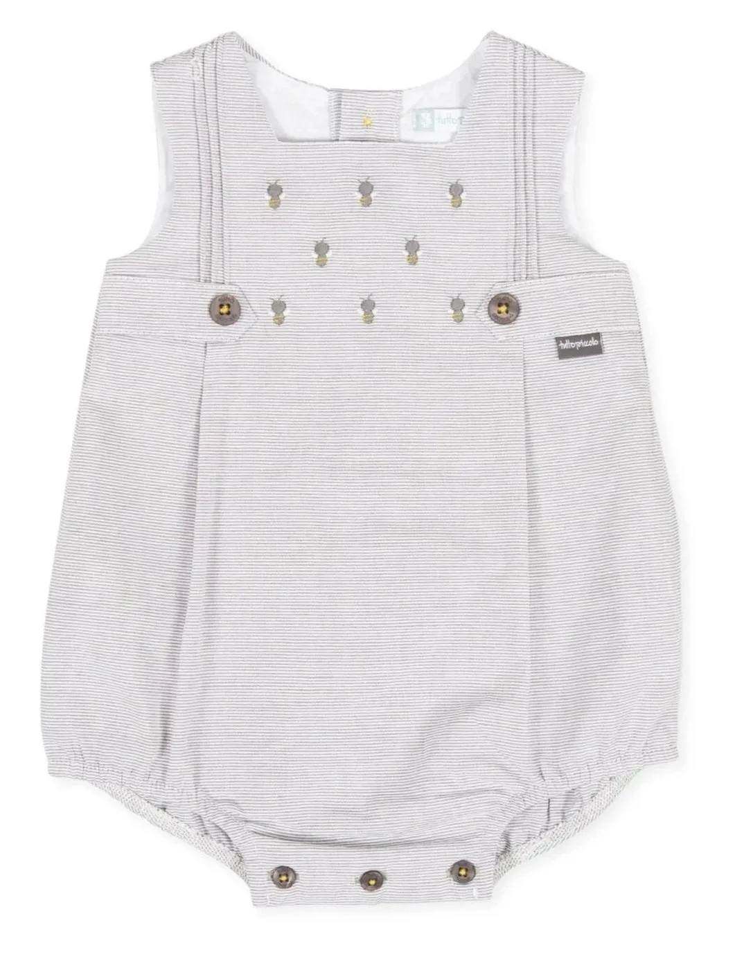 Tutto Piccolo Gray Bubble Romper