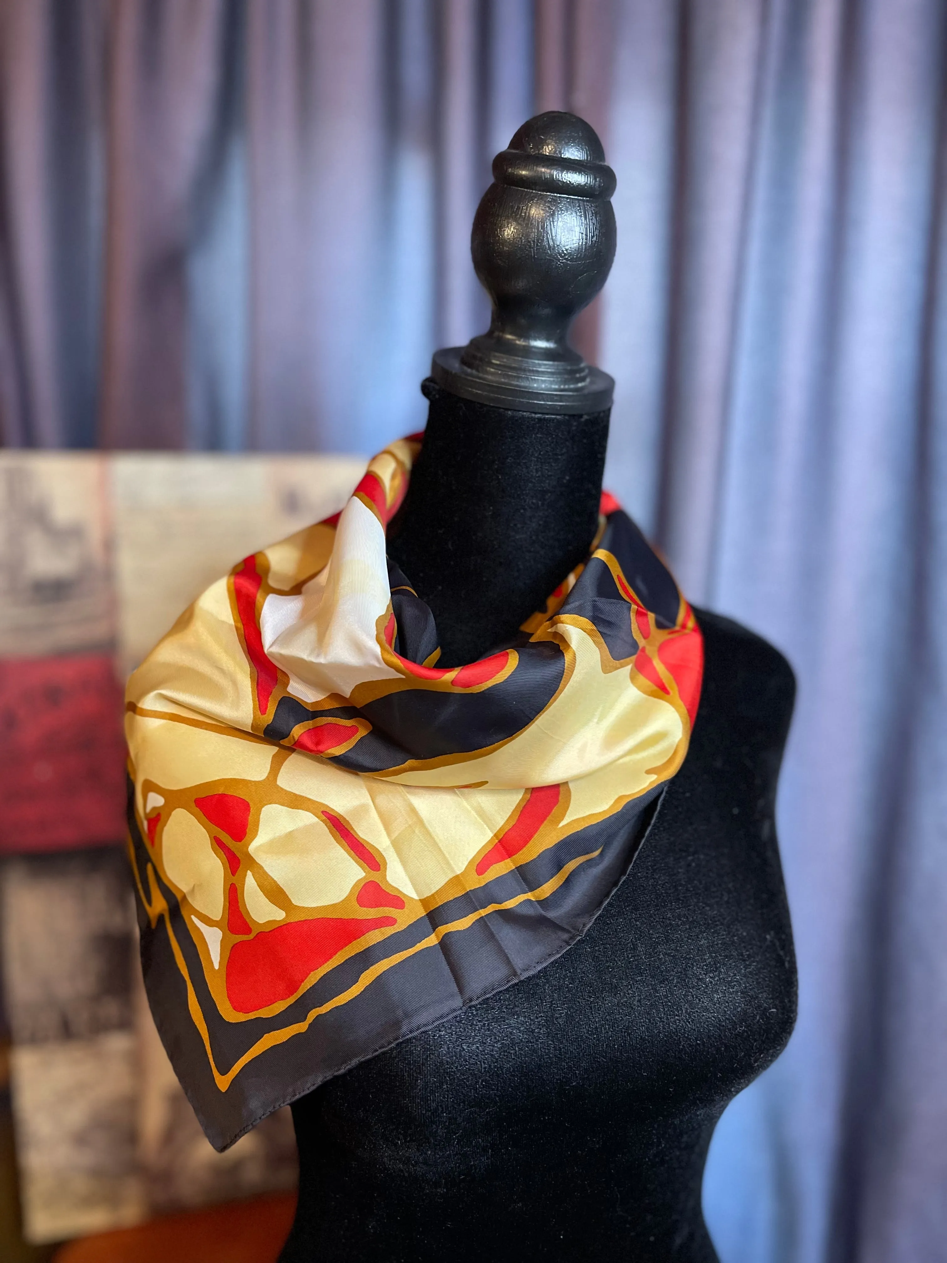 Vintage Square Silk Scarf