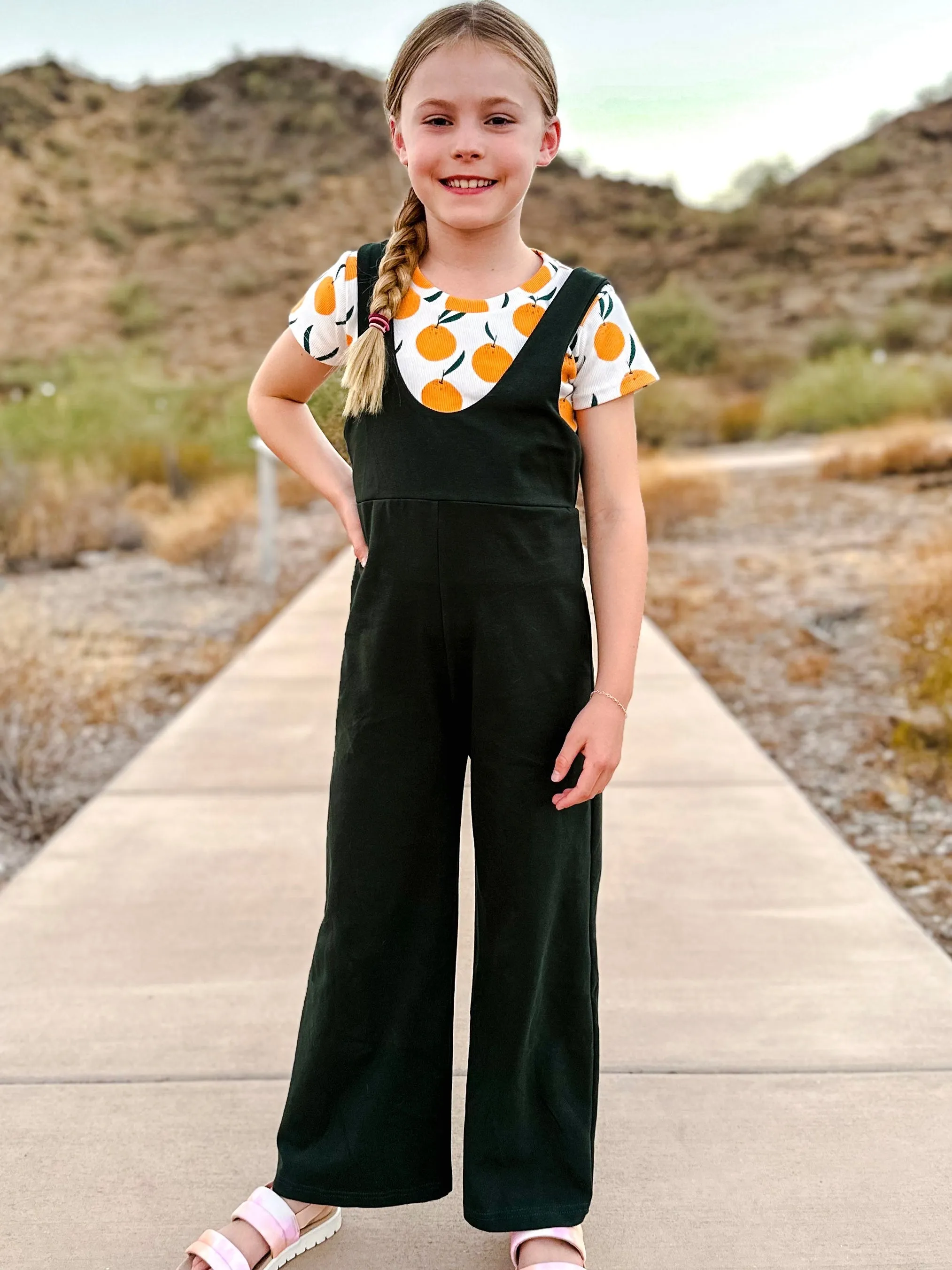 Youth Mira Pinafore Dress and Jumpsuit Digital Sewing Pattern Sizes NB-16Y